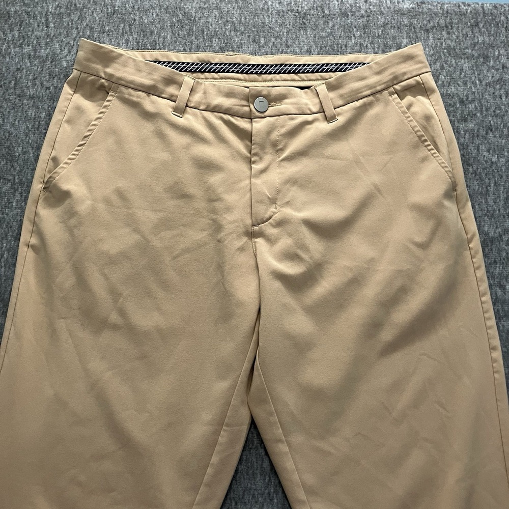 Primo Chino Golf Pants Mens 34x29 Khaki Stretch Taper Legs Performance